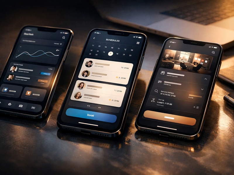 Mobile app interface